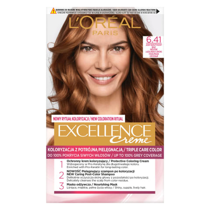 Püsivärv L'oreal Excellence Cr me N°6.41