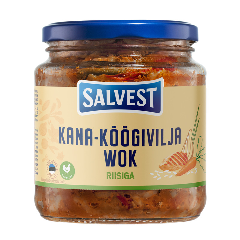 Kana-köögiviljawok riisiga, SALVEST, 530 g