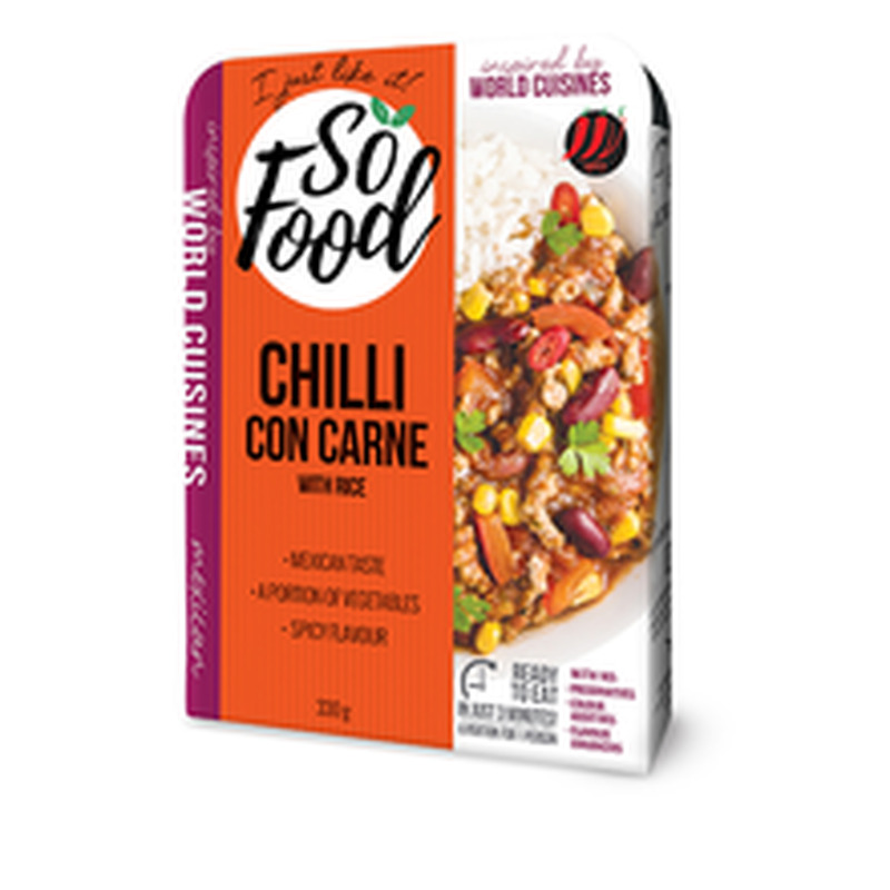 Chilli Con Carne valmistoit, SO FOOD, 330 g