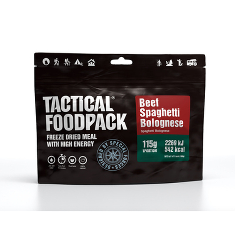 TACTICAL FOODPACK Spagetid veiselihaga tomatikastmes 115g