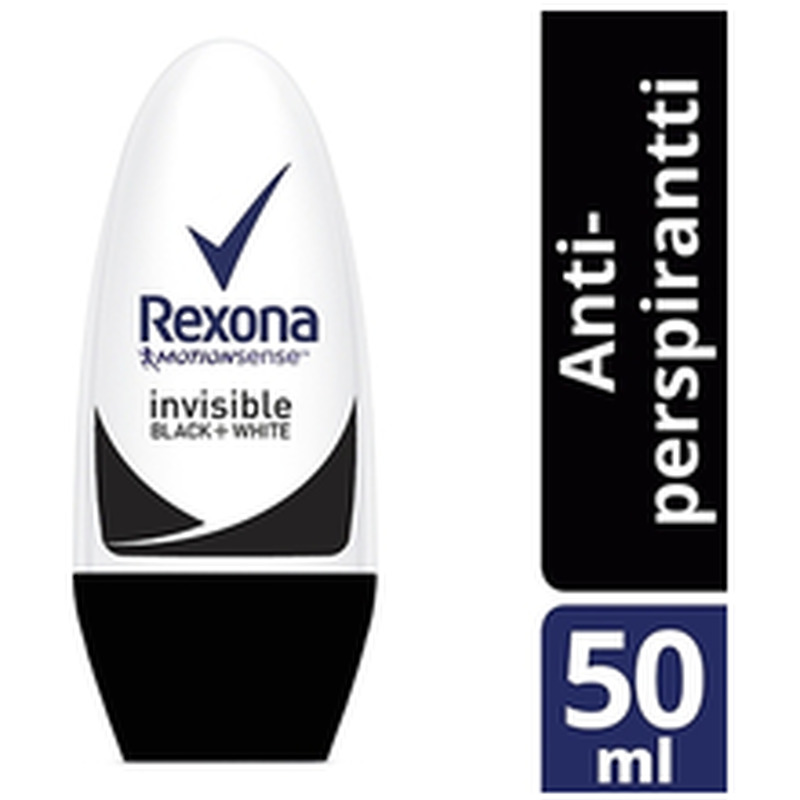 Rexona rulldeodorant invisible black+white 0% alkohol