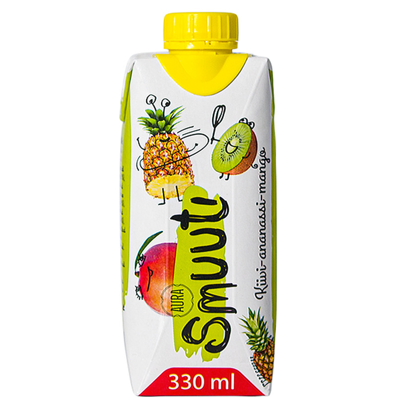 Smuuti kiivi-ananassi-mango, AURA, 330 ml