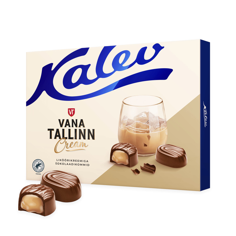 Šokolaadikommid Vana Tallinna Cream liköörikreemi täidisega, KALEV, 122 g