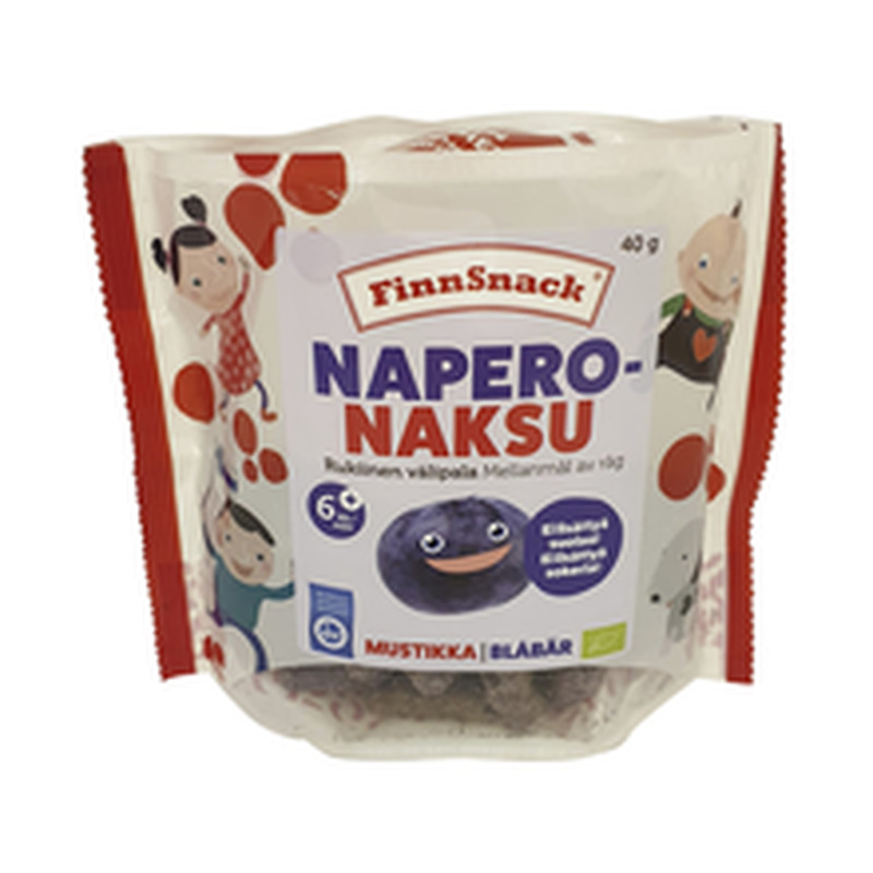 FinnSnack Naperonaksu rukkivahepala mustikatega, 40 g