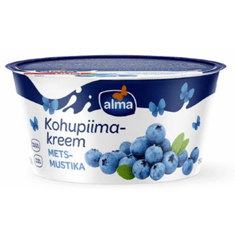 Kohupiimakreem ALMA metsmustika, 150g