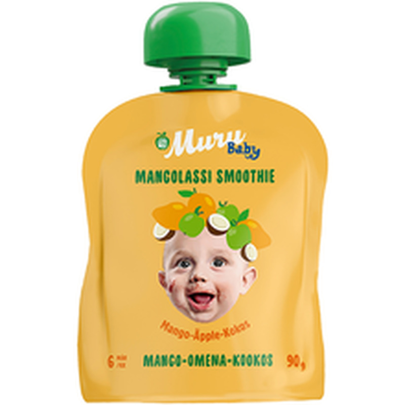 Muru Baby mangolassi smuuti mango-õuna-kookose mahe 6k 90g