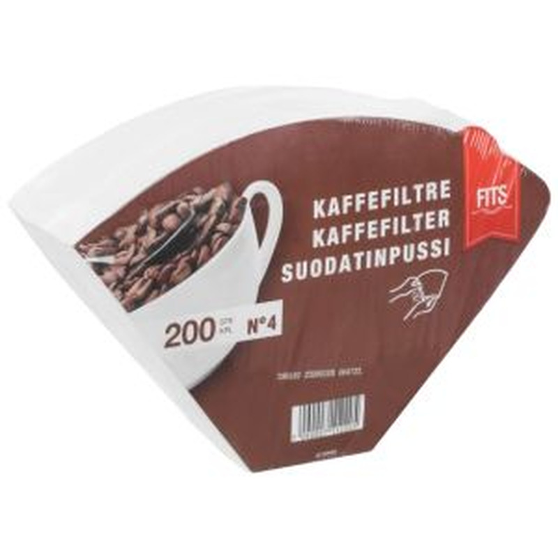 Kohvifilter Fits nr.4 200tk valgendamata