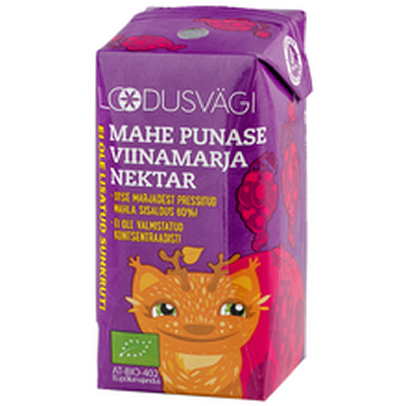 Loodusvägi mahe punase viinamarja nektar 200ml