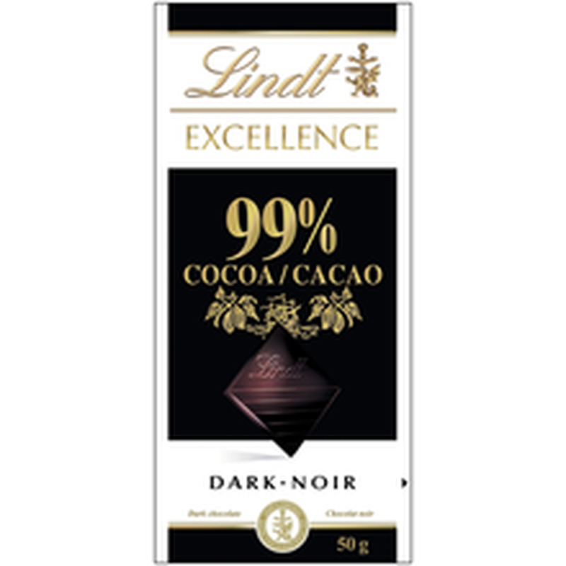 Mõrušokolaad Excellence Dark 99%, LINDT, 50 g