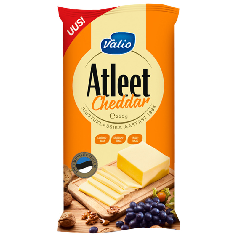 Juust Atleet Cheddar, VALIO, 250 g