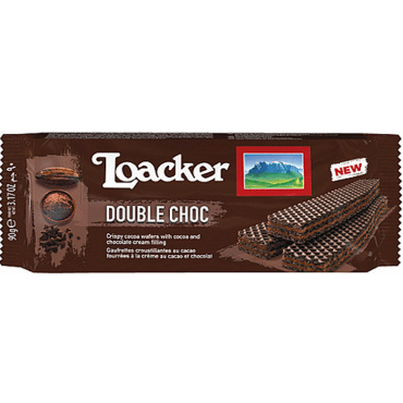 Vahvlid Classic LOACKER Double Choc 90g