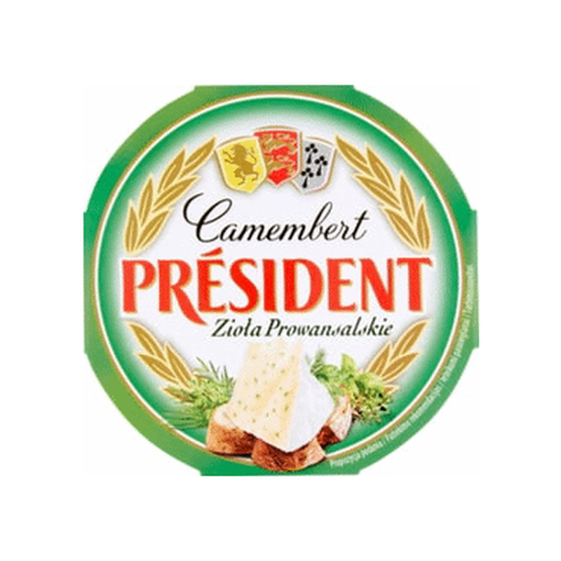 Juust Camembert PRESIDENT ürtidega,120g