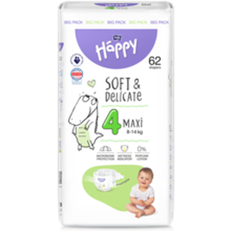 Bella Baby Happy Maxi teipmähkmed 4, 8-18kg 62tk