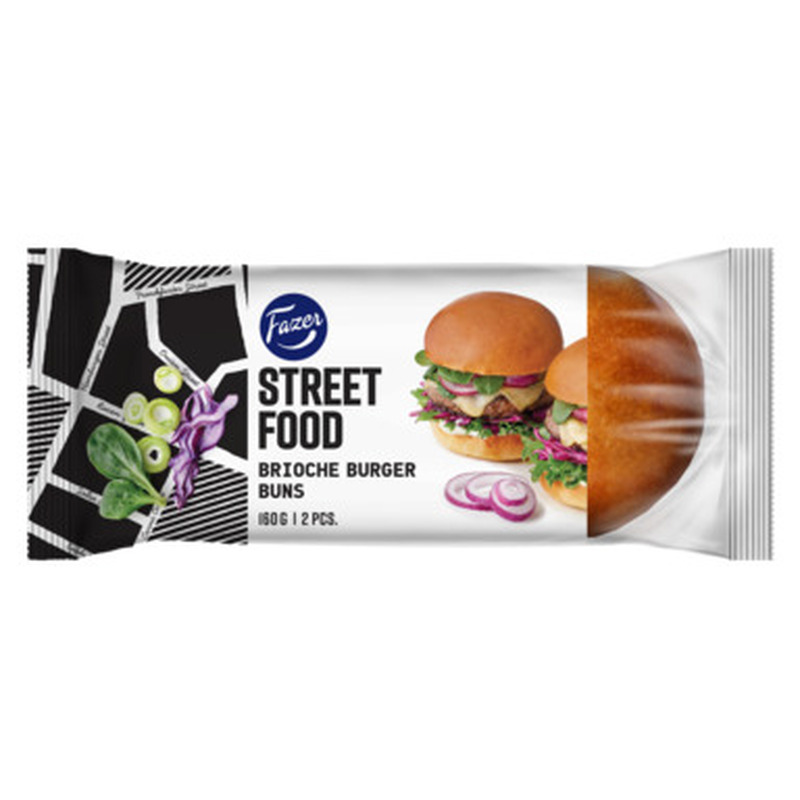 FAZER Street Food brioche burgerikukkel 160g (2x80g)