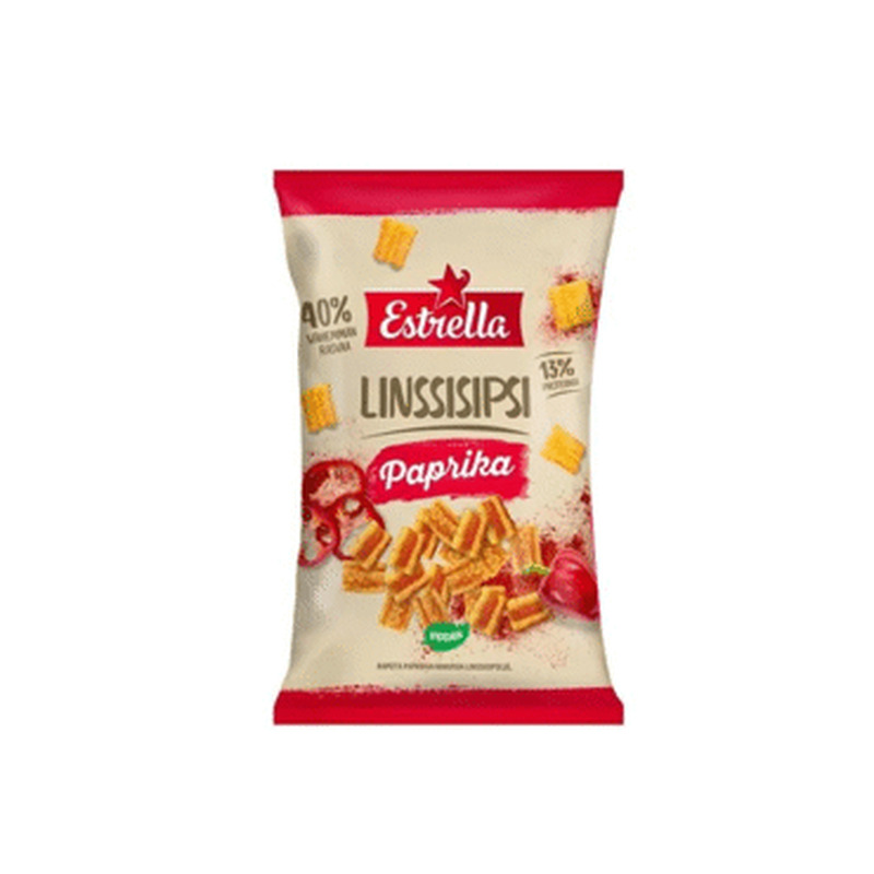 Läätsekrõpsud ESTRELLA Paprika mait.100g