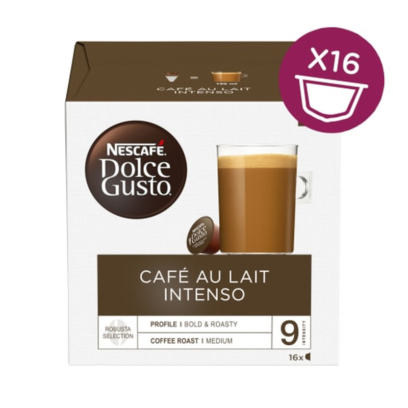 Kohvikapslid Cafe Au Lait Intenso Dolce Gusto Nescafe 160g