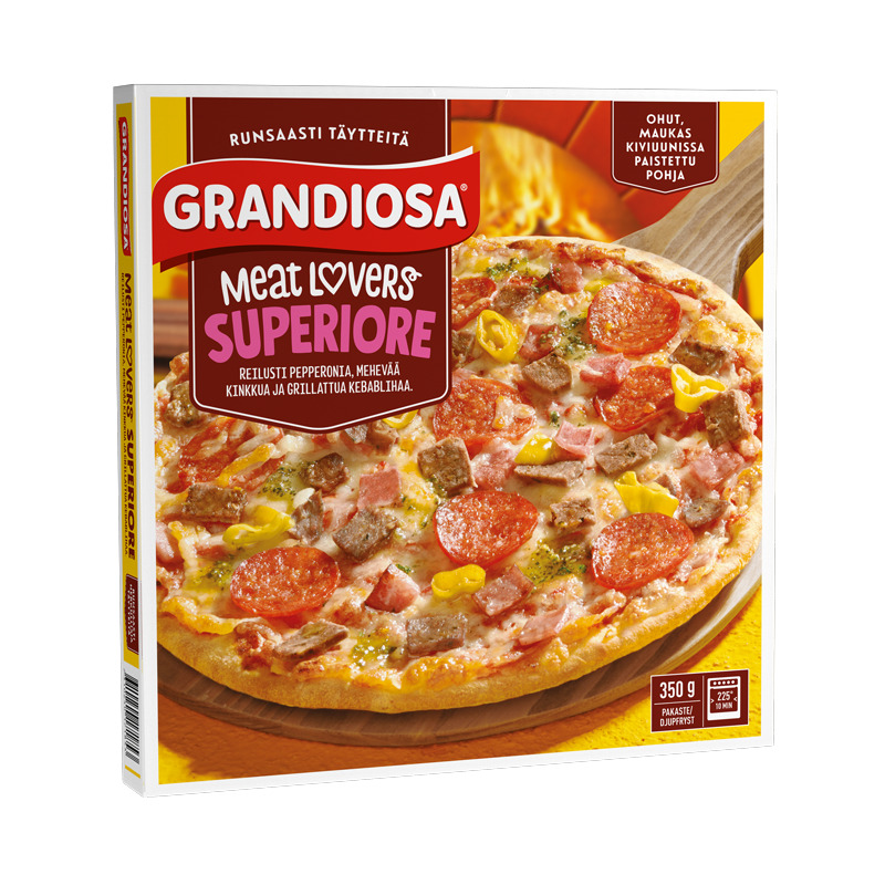 Kiviahjupitsa Superiore for Meat Lovers, GRANDIOSA, 350 g