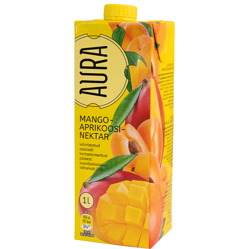 Mango-aprikoosi nektar, AURA, 1 L