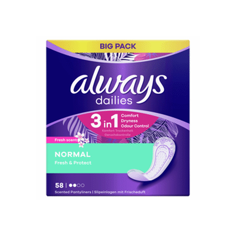 Pesukaitsmed ALWAYS Normal Deo 58tk