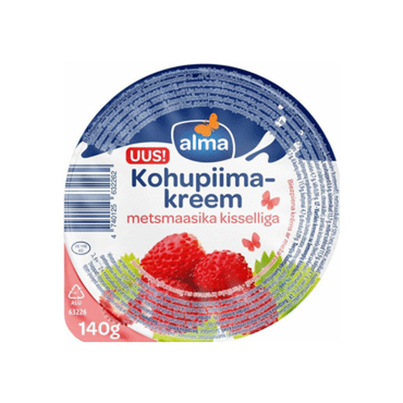 Kohup.kreem ALMA metsmaasikakissell,140g