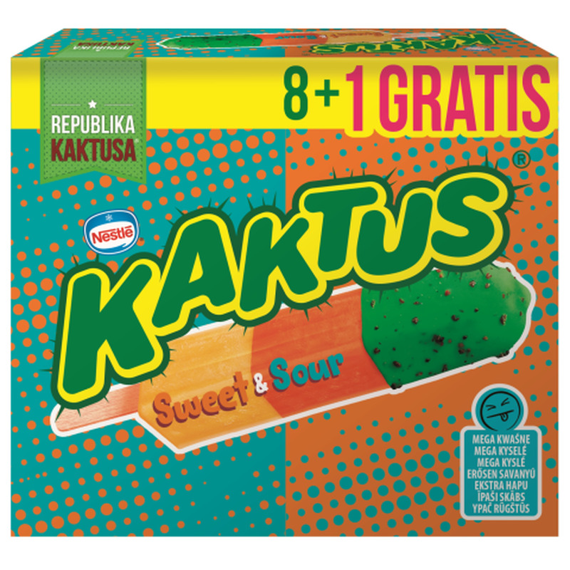 Pulgajäätis Sweet and Sour Kaktus 9x45ml