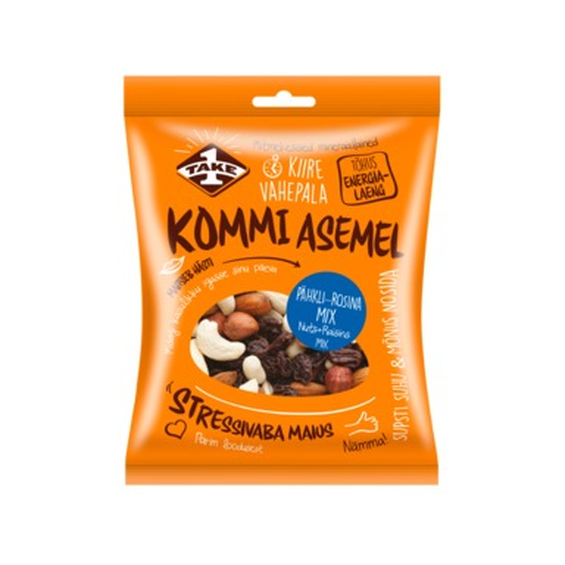 TAKE 1 KOMMI ASEMEL Pähklite ja rosina segu 100g