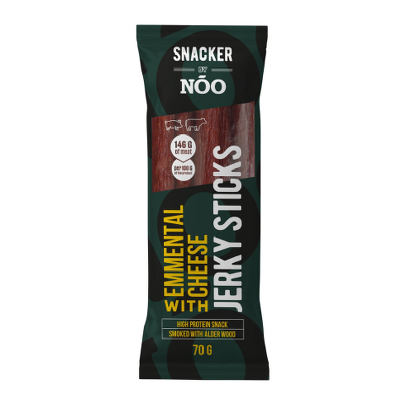 Snäkkvorst kuivatatud Emmental cheese Jerky Sticks Nõo 70g