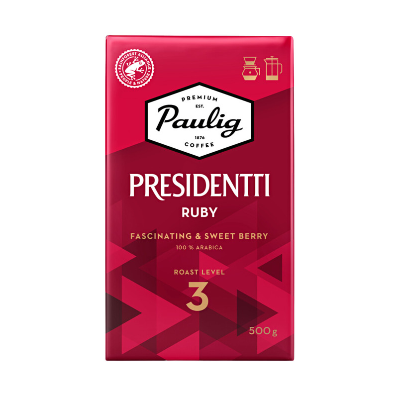 KAST 12 tk! Paulig Presidentti Ruby jahvatatud kohv 500g