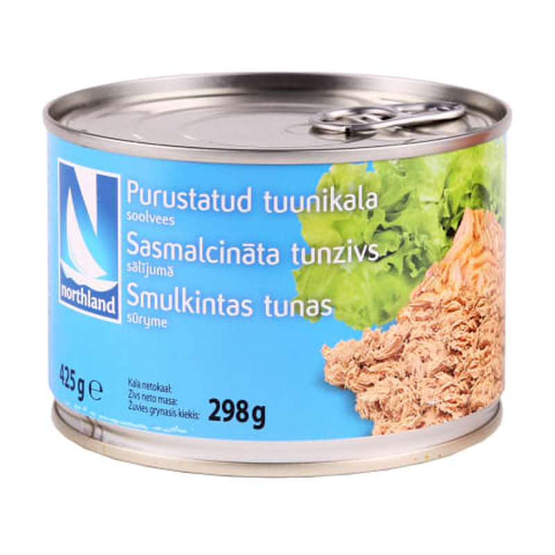 Purustatud tuunikala soolvees Northland 425g