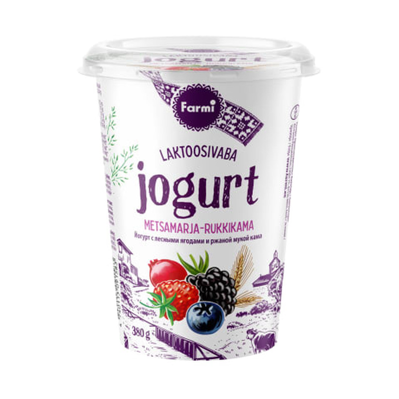 Jogurt metsamarja-rukkikama Farmi 380g