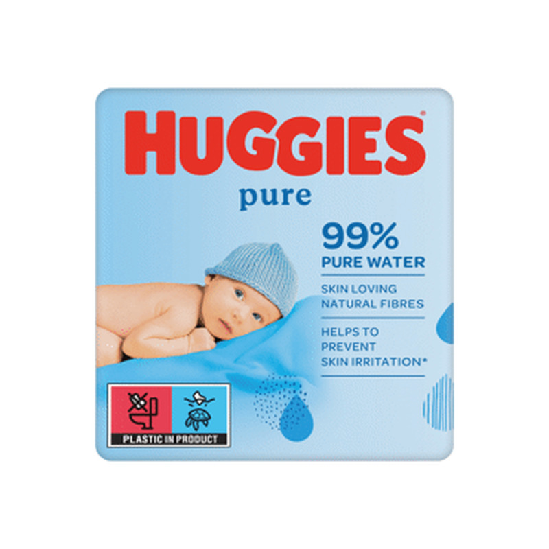 Niisked salvrätikud HUGGIES Pure 3x56tk