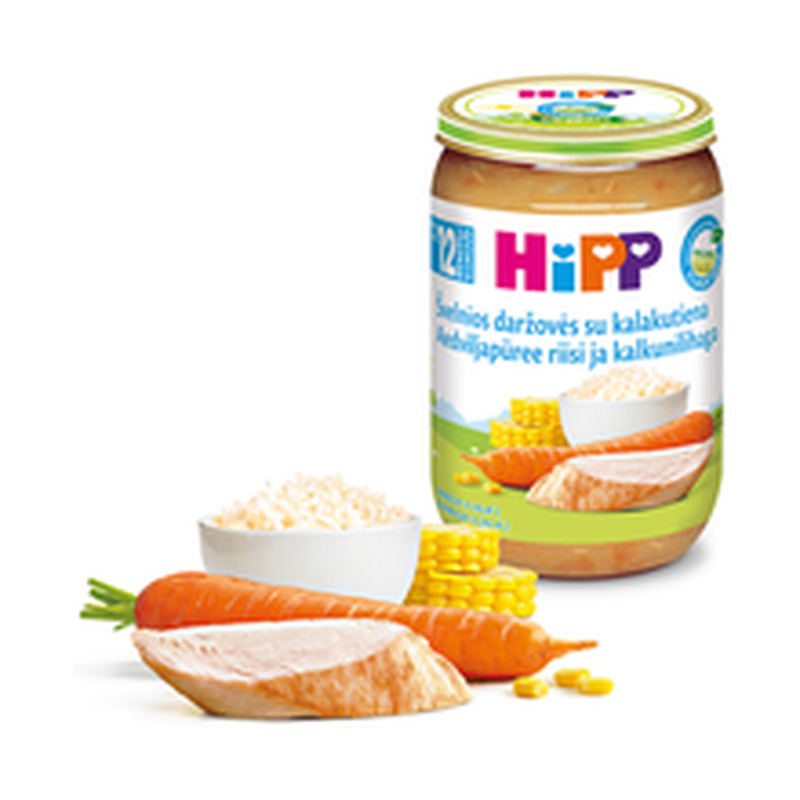 Juurviljapüree kalkunilihaga mahe 12+, HIPP, 220 g