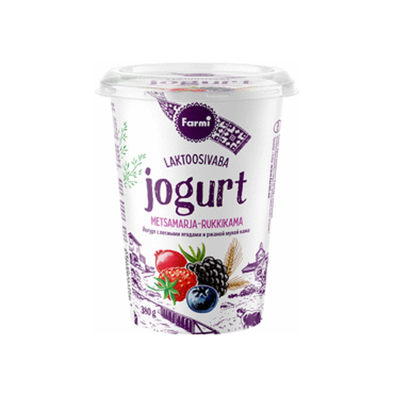 Jogurt FARMI metsamarja rukkikamaga,380g