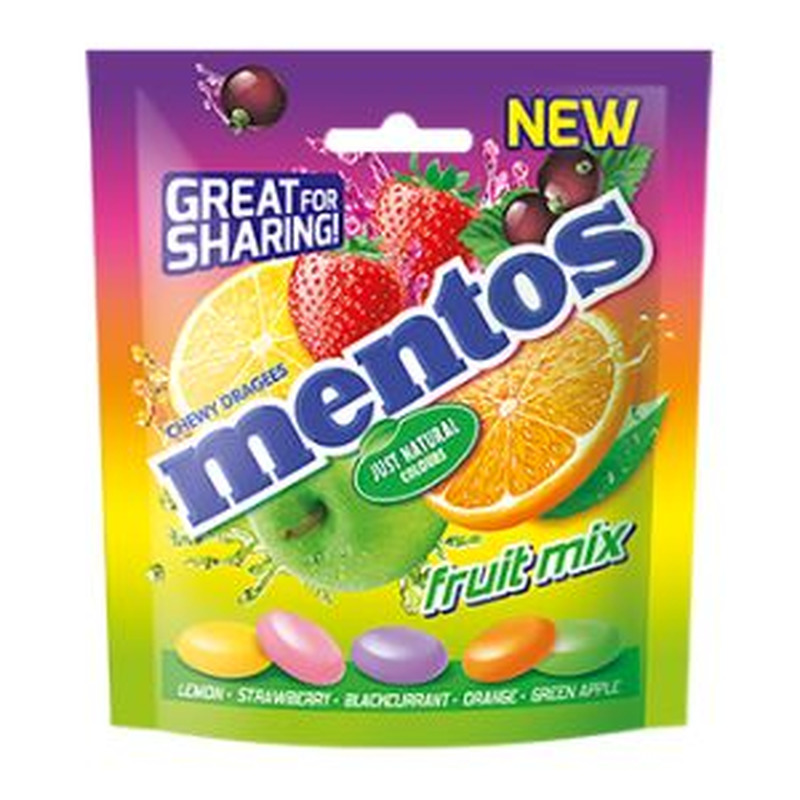 Nätsukommid Fruits kotis, MENTOS, 160 g