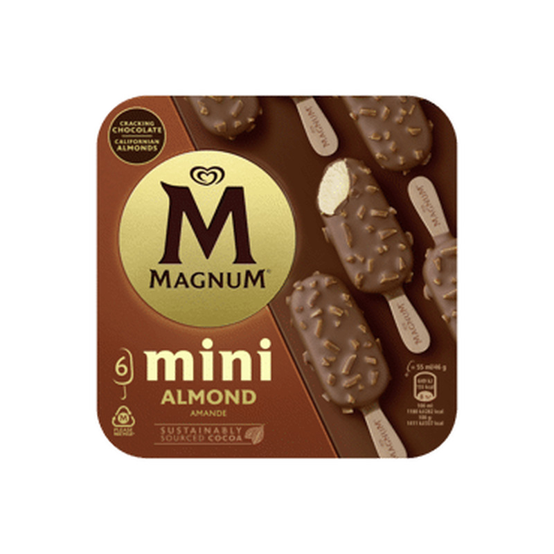 Jäätis MAGNUM almond multipakk 6tk,276g