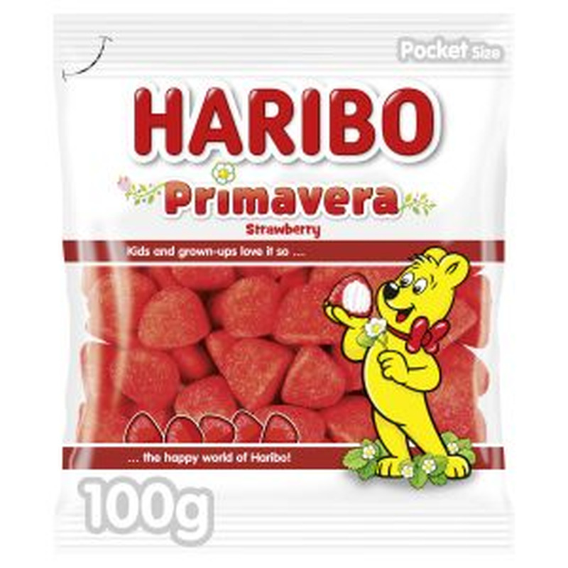 Haribo vahukomm 100g maasikamaitseline