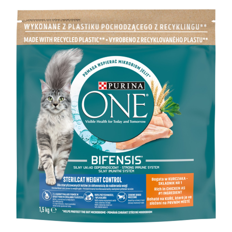 Kassisööt kuiv Purina One Sterilcat Weight Control kanaga 1,5kg