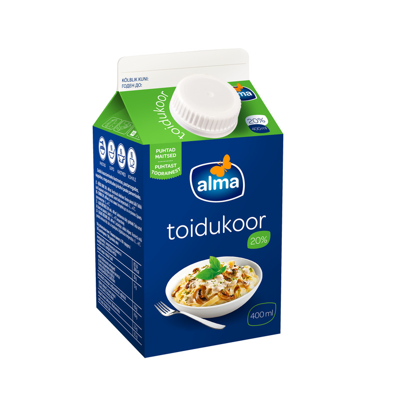 Toidukoor 20%, VALIO ALMA, 400 ml