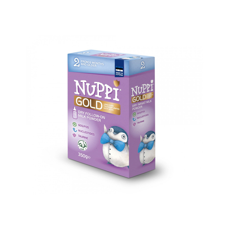 KAST 12 tk! NUPPI GOLD 2 Jätkupiimaasegu al.6 kuud 350g