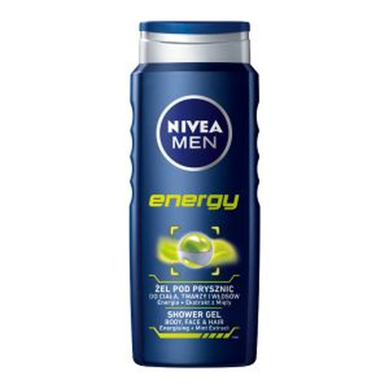 Dušigeel Energy meestele, NIVEA, 500 ml