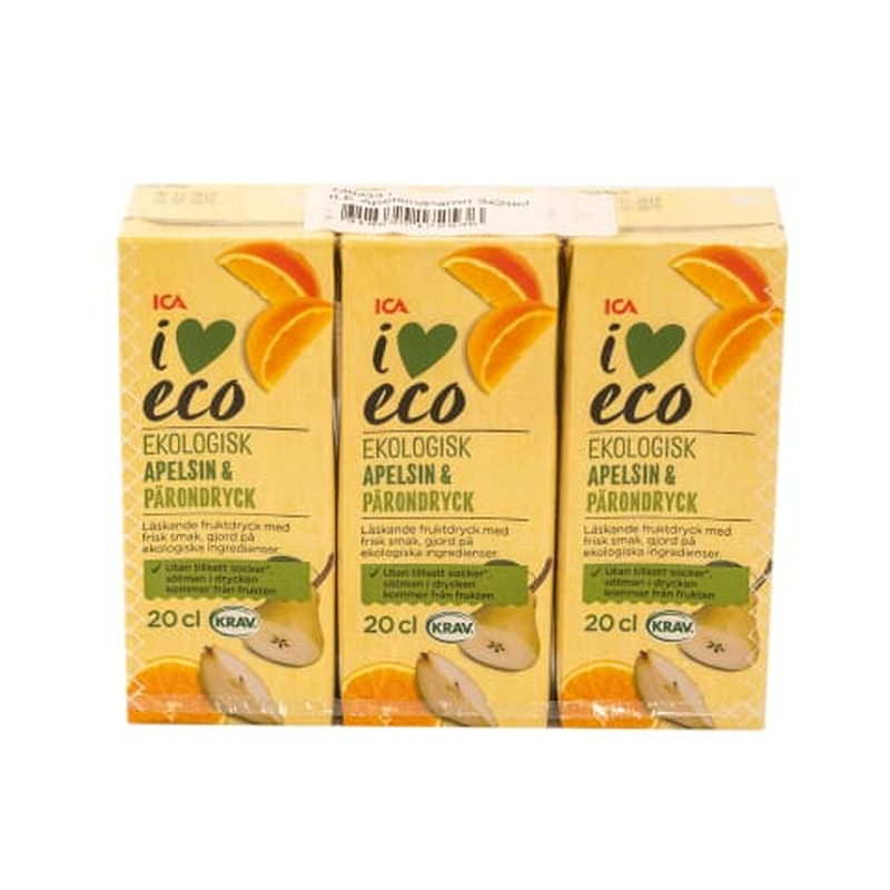 Mahe apelsini - ja pirnijook I Love Eco 3x200ml