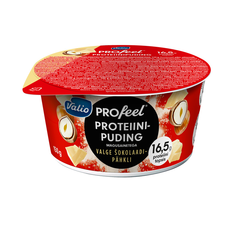 Proteiinipuding valge šokolaadi-pähklimaitseline Profeel, VALIO, 150 g