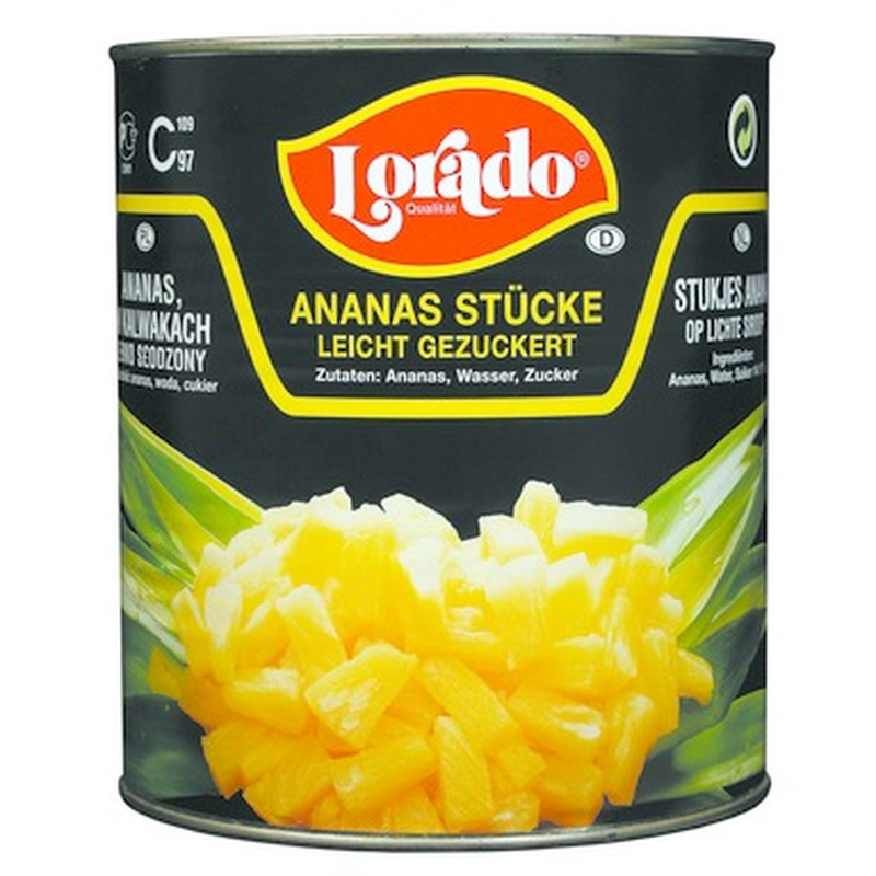 LORADO Ananassitükid kerges siirupis 820g (EO)