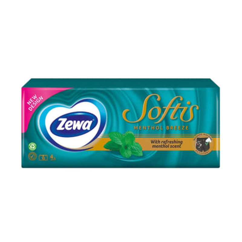 Taskurätikud Zewa Softis Menthol 10x9tk