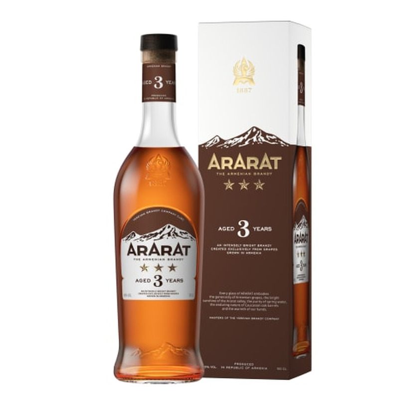 Brandy Ararat 3YO 40% 0,5l