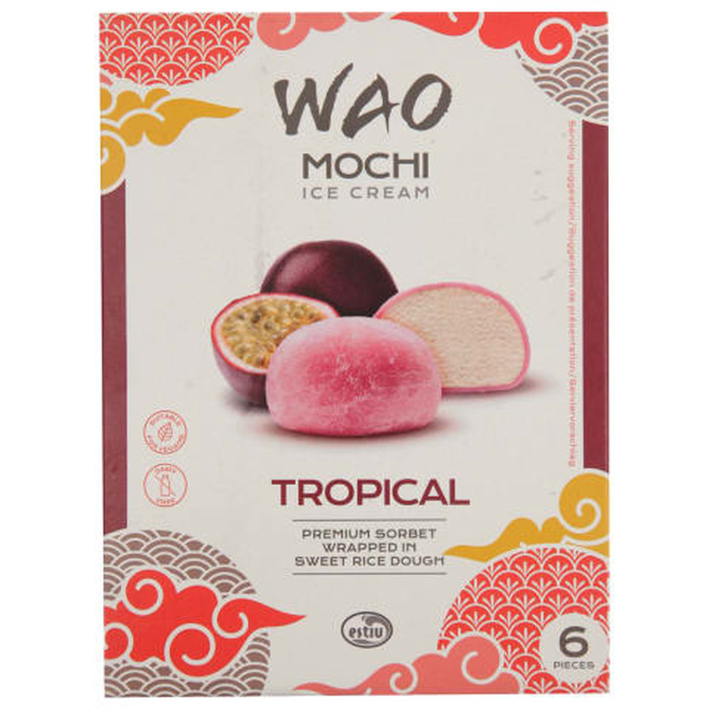 Jäätis Wao Mochi troopiliste puuviljadega 6x35g 216ml/210g