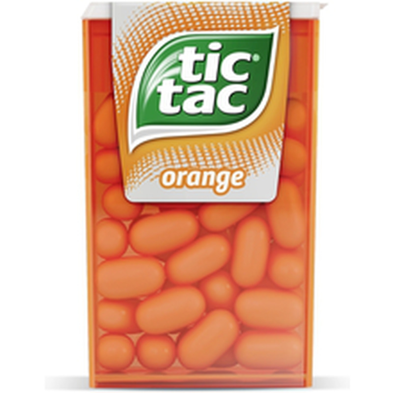 Apelsinimaitselised dražeed, TIC TAC, 49 g