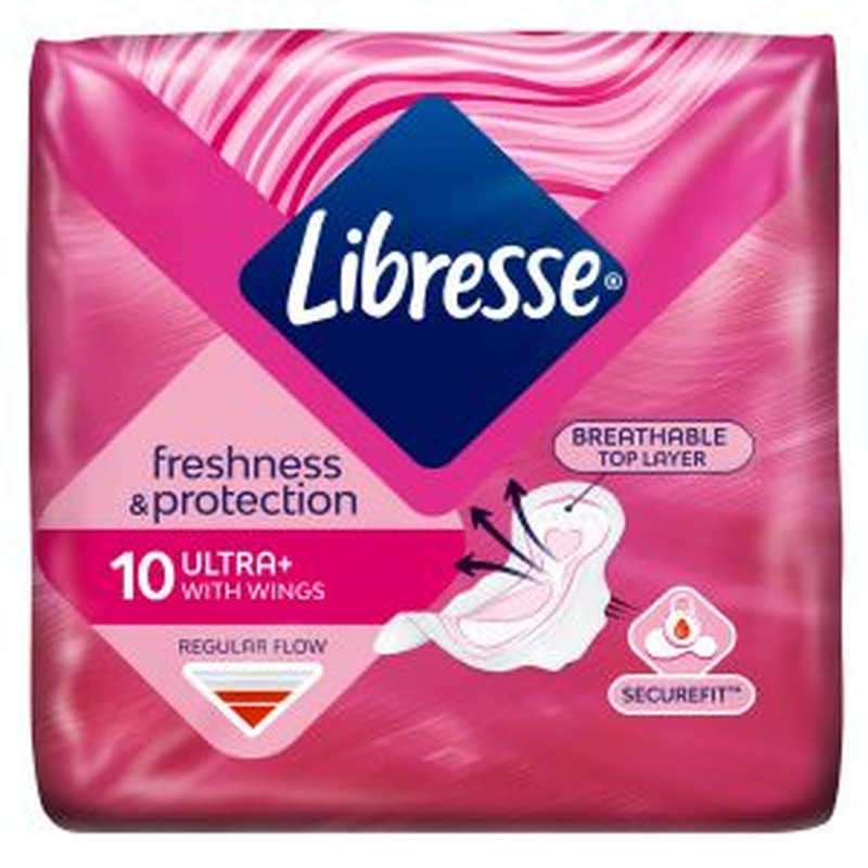 Hügieenisidemed Invisible Ultra Thin Normal, LIBRESSE, 10 tk