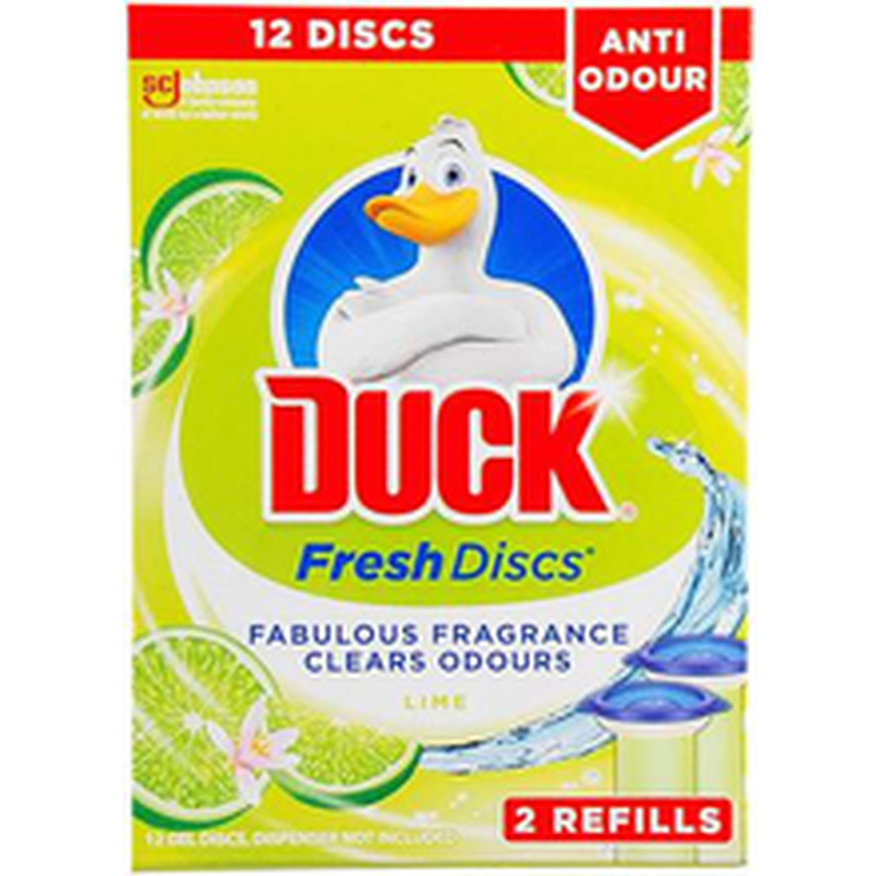 Duck 5 in 1 Lime WC-värskendaja täitepakk 12 tk