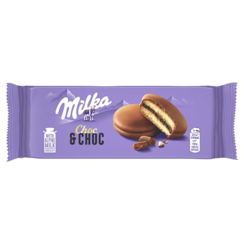 Küpsis Choc & Choc, MILKA, 150 g